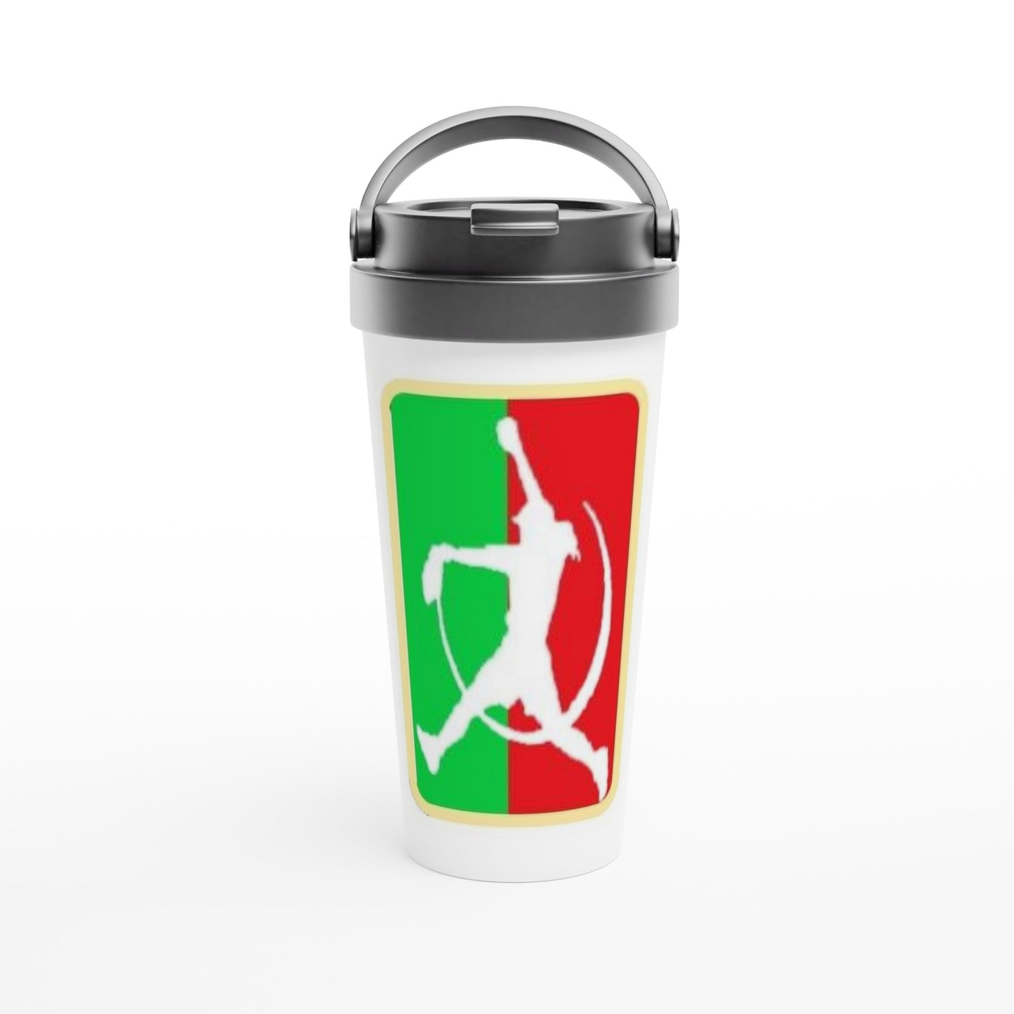 White 15oz Stainless Steel Travel Las Ninas Fastpitch Mug
