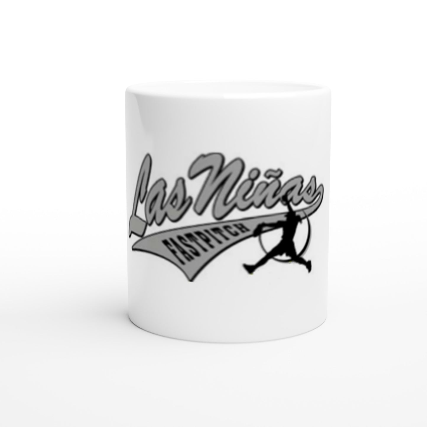 White Las Ninas Fastpitch 11oz Ceramic Mug