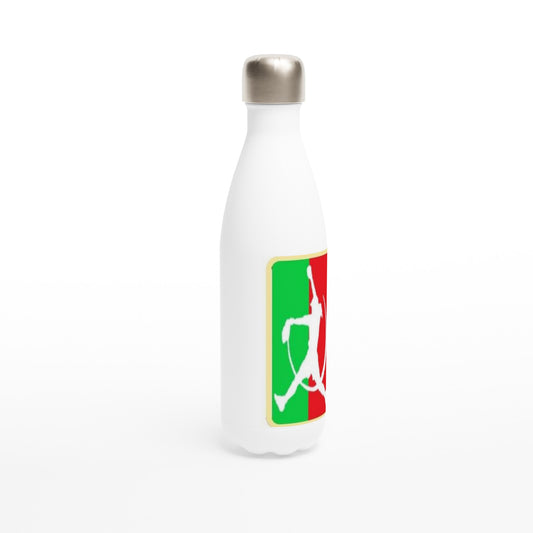White 17oz Stainless Steel Water Las Ninas Fastpitch Bottle