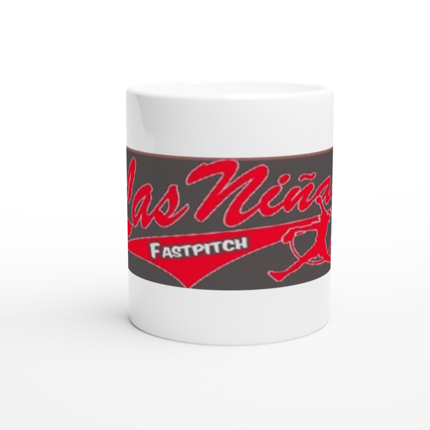 White 11oz Ceramic Las Ninas Fastpitch Mug