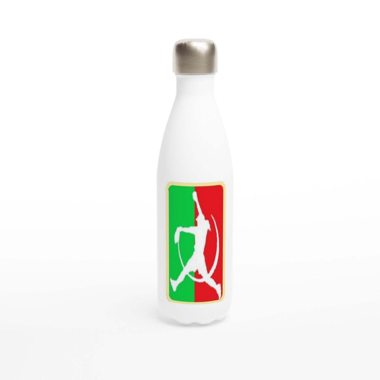 White 17oz Stainless Steel Water Las Ninas Fastpitch Bottle